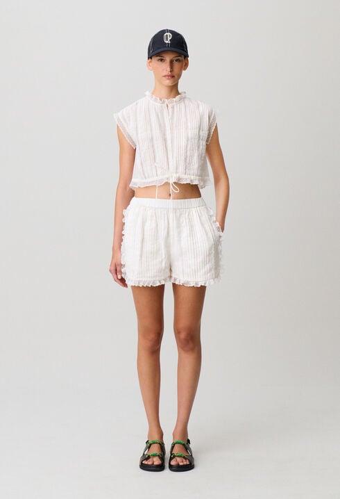 Short court dentelle