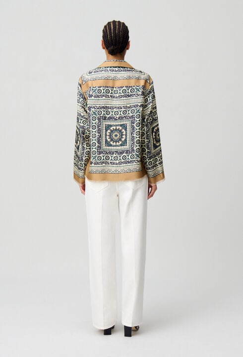 Chemise soie imprimée