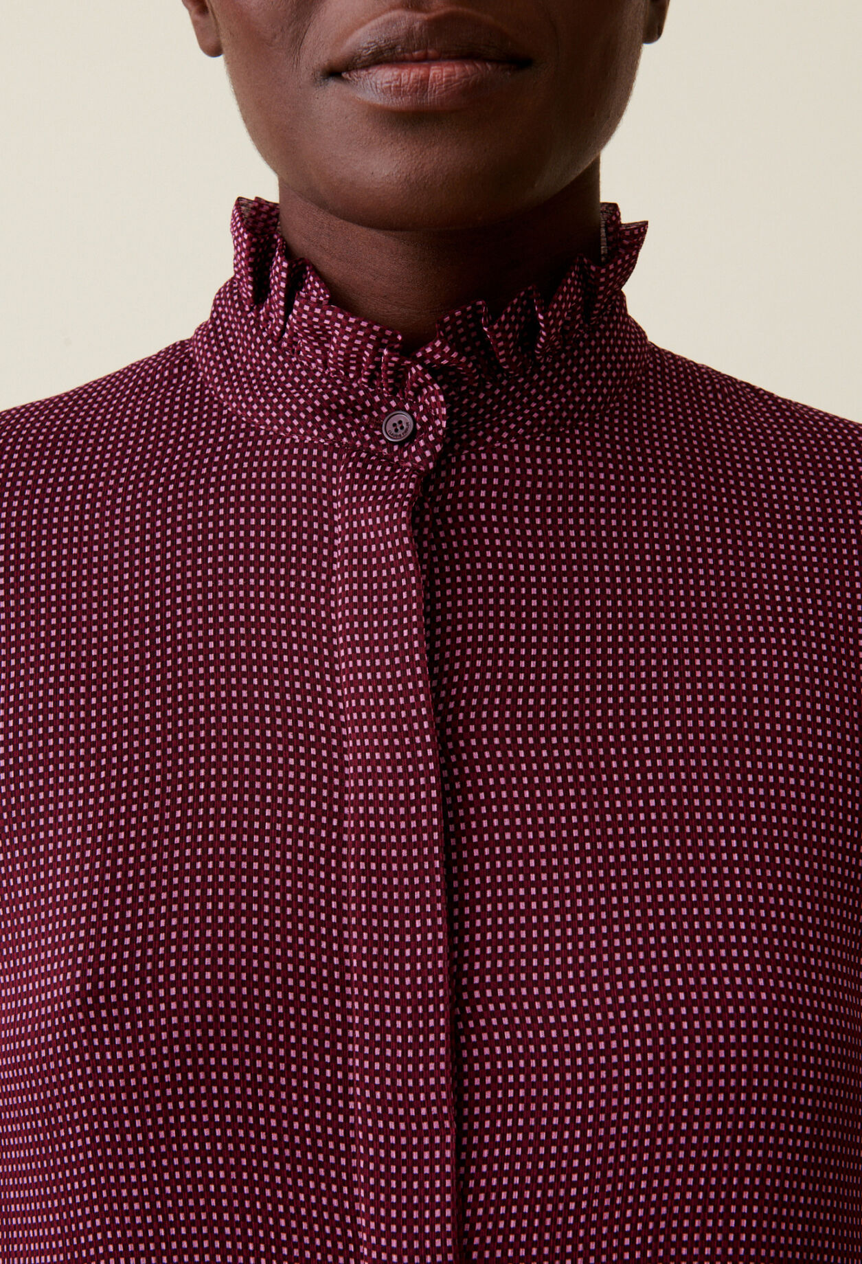 Chemise fluide petits carreaux