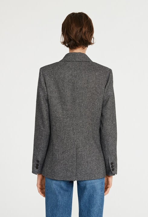 Veste gris chiné tailleur