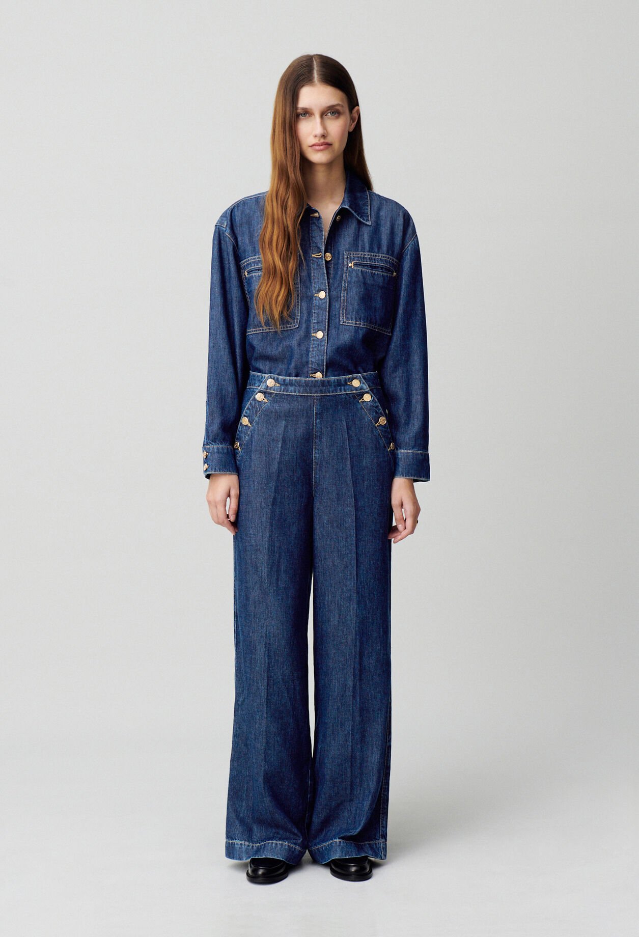 Chemise denim oversize