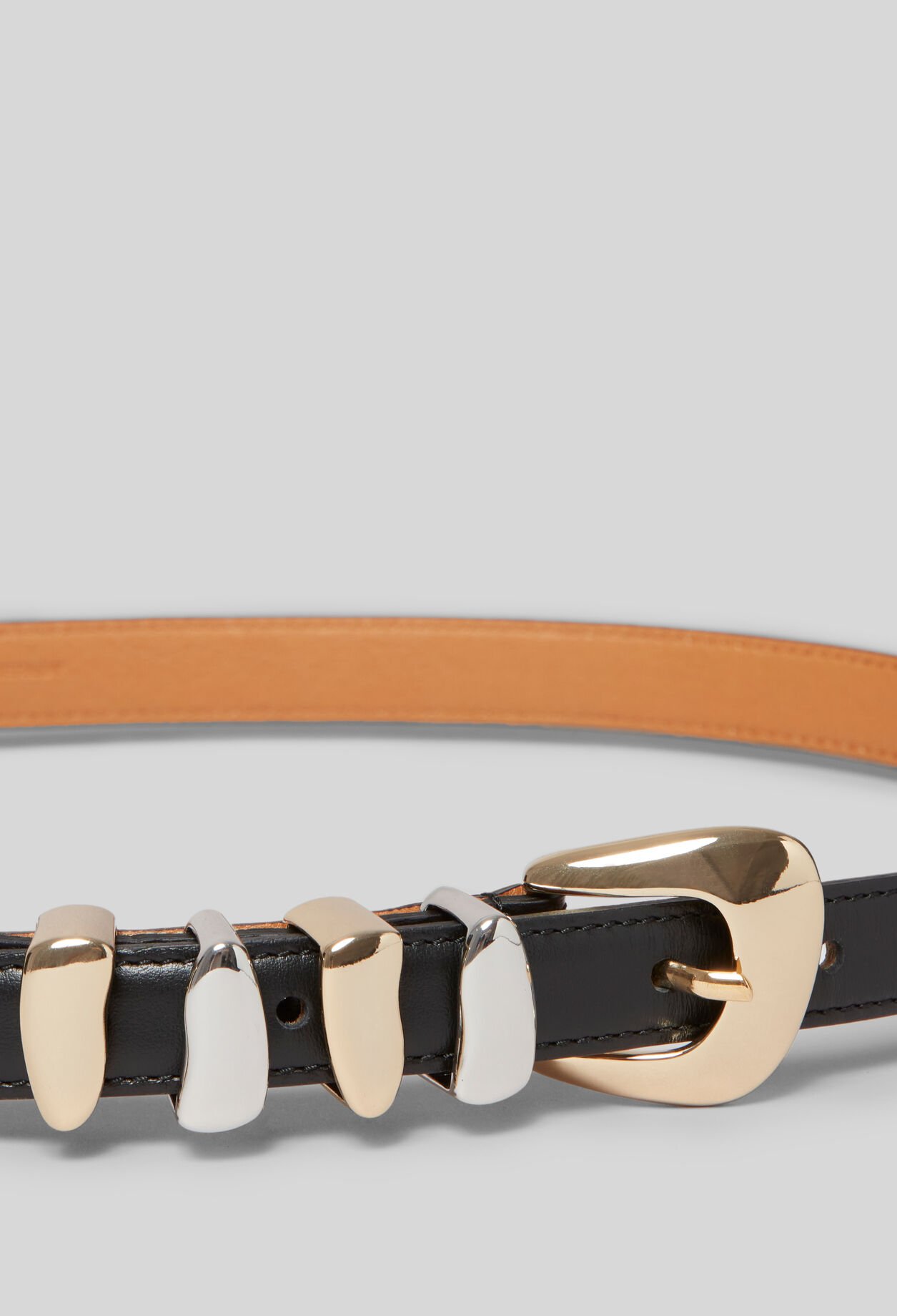 Ceinture cuir boucle dorée