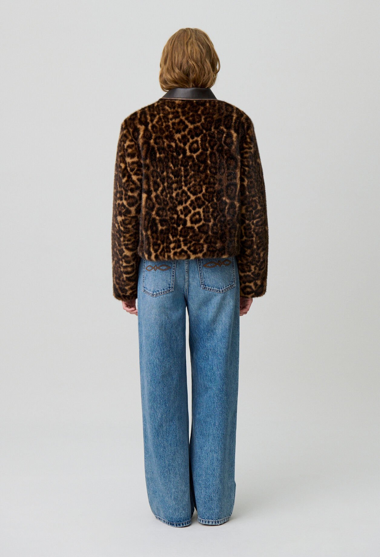 Manteau fausse fourrure léopard