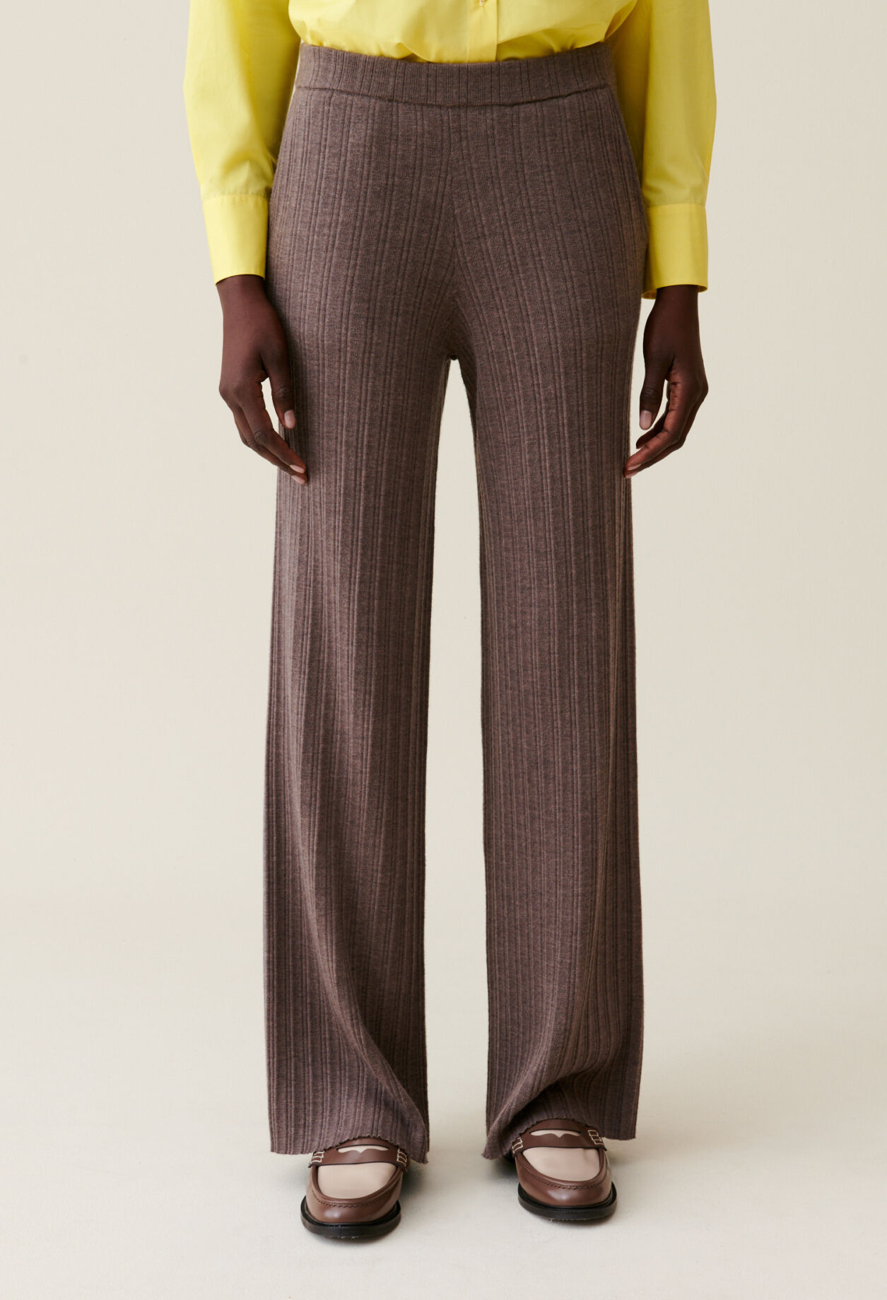 Pantalon maille évasé
