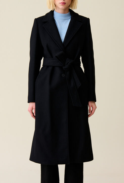 Manteau long ceinture