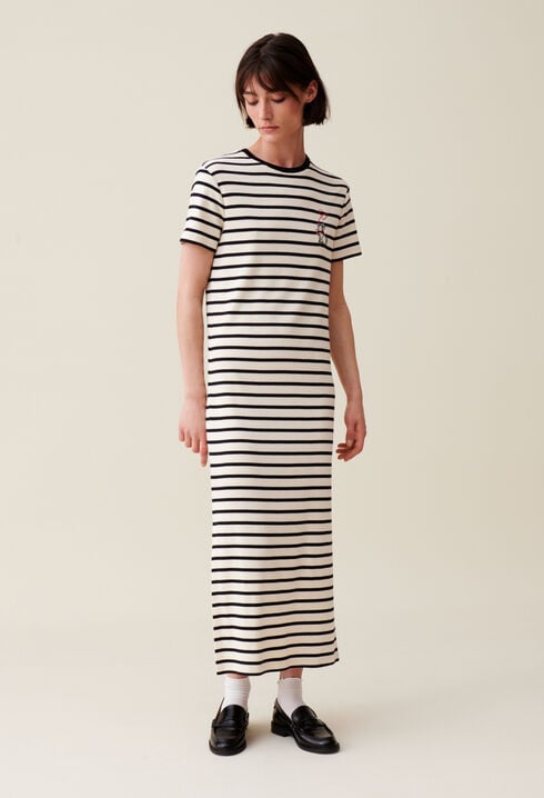 Robe Jean Toto rayée midi