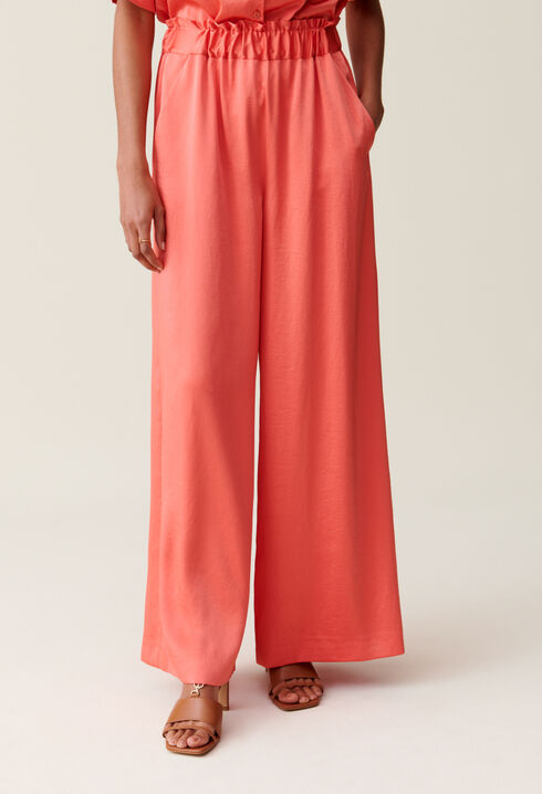 Pantalon fluide satiné