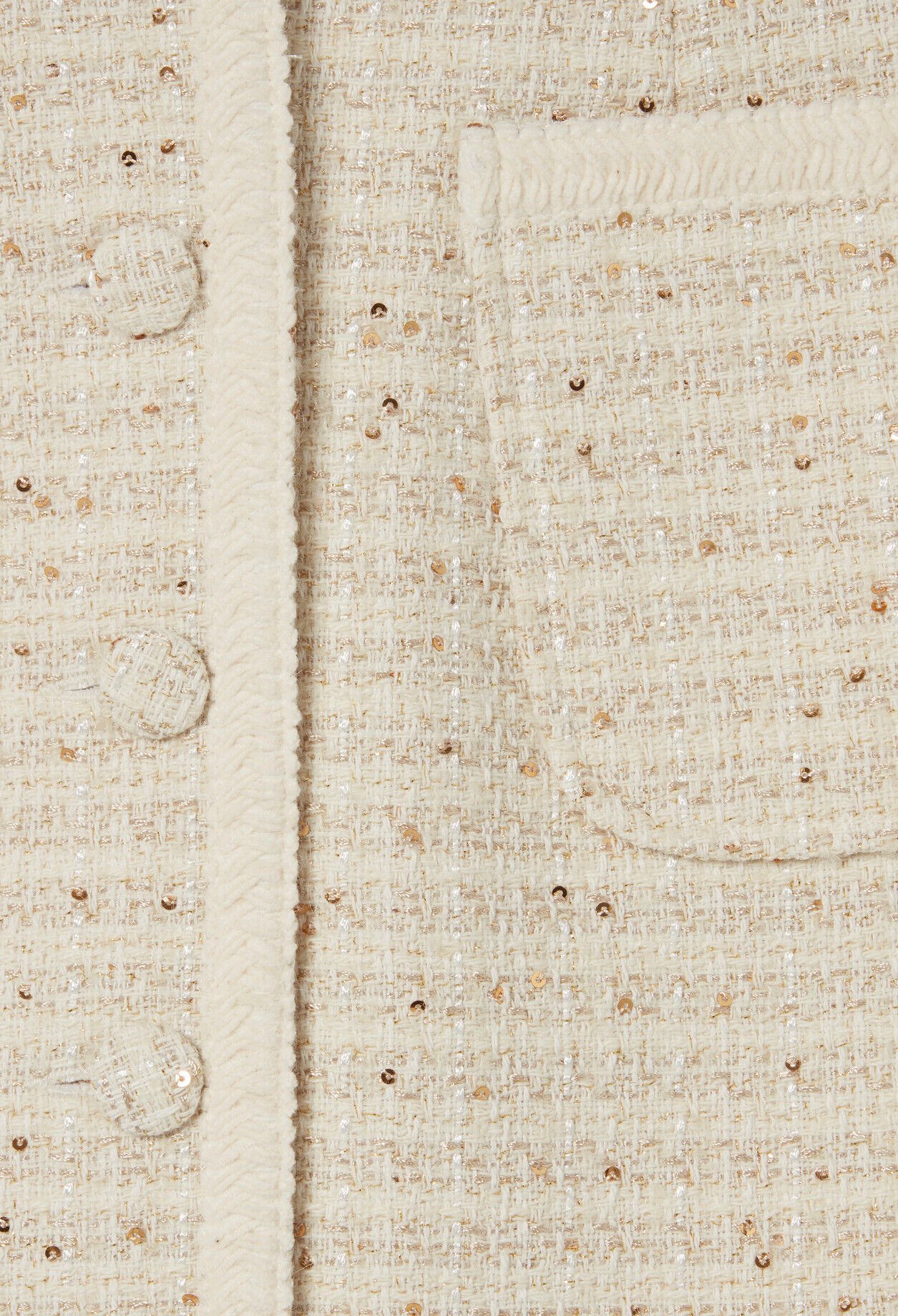 Jupe courte tweed boutonnée
