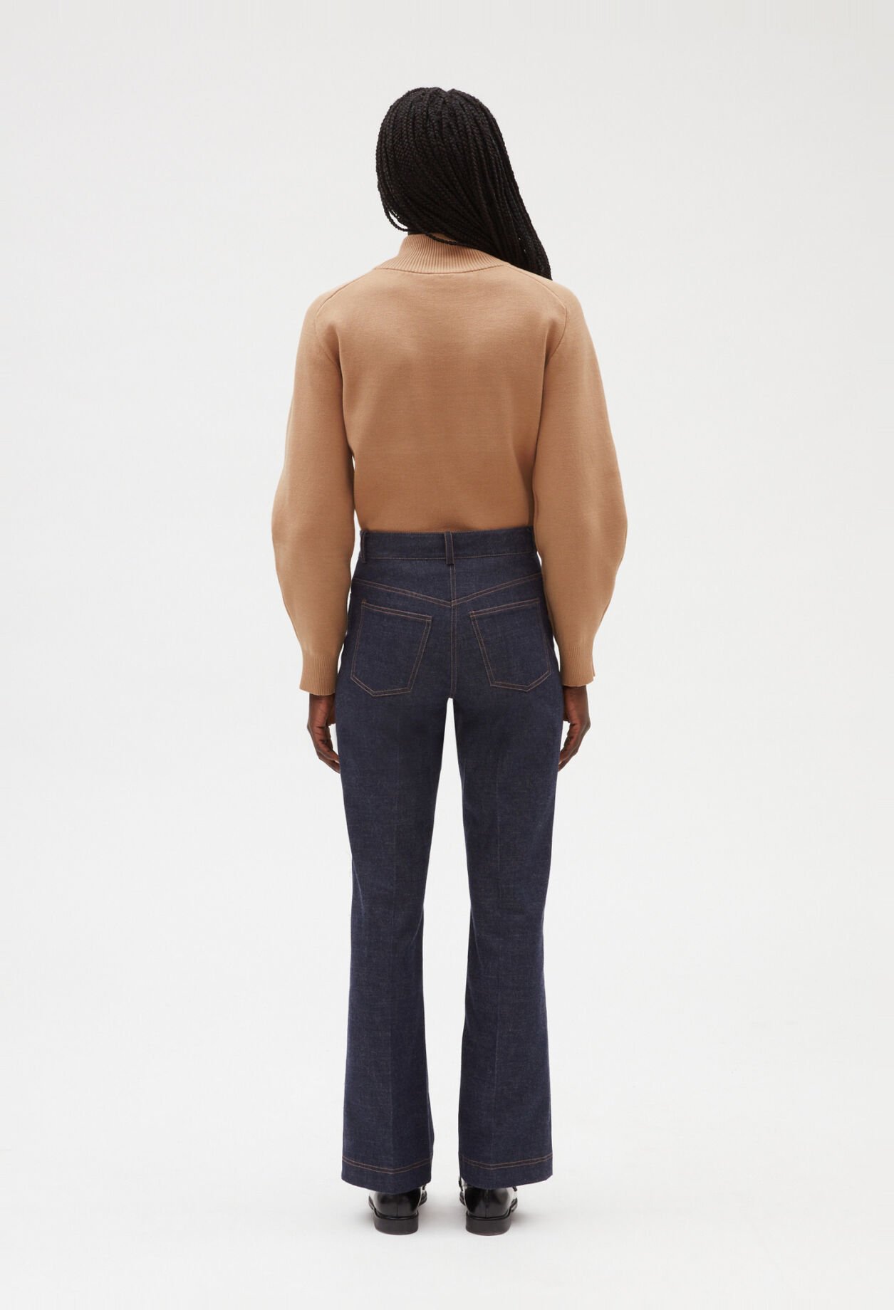 Pantalon denim bleu brut