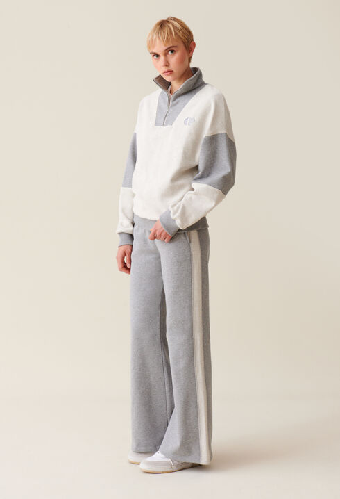Sweatshirt col montant zippé 