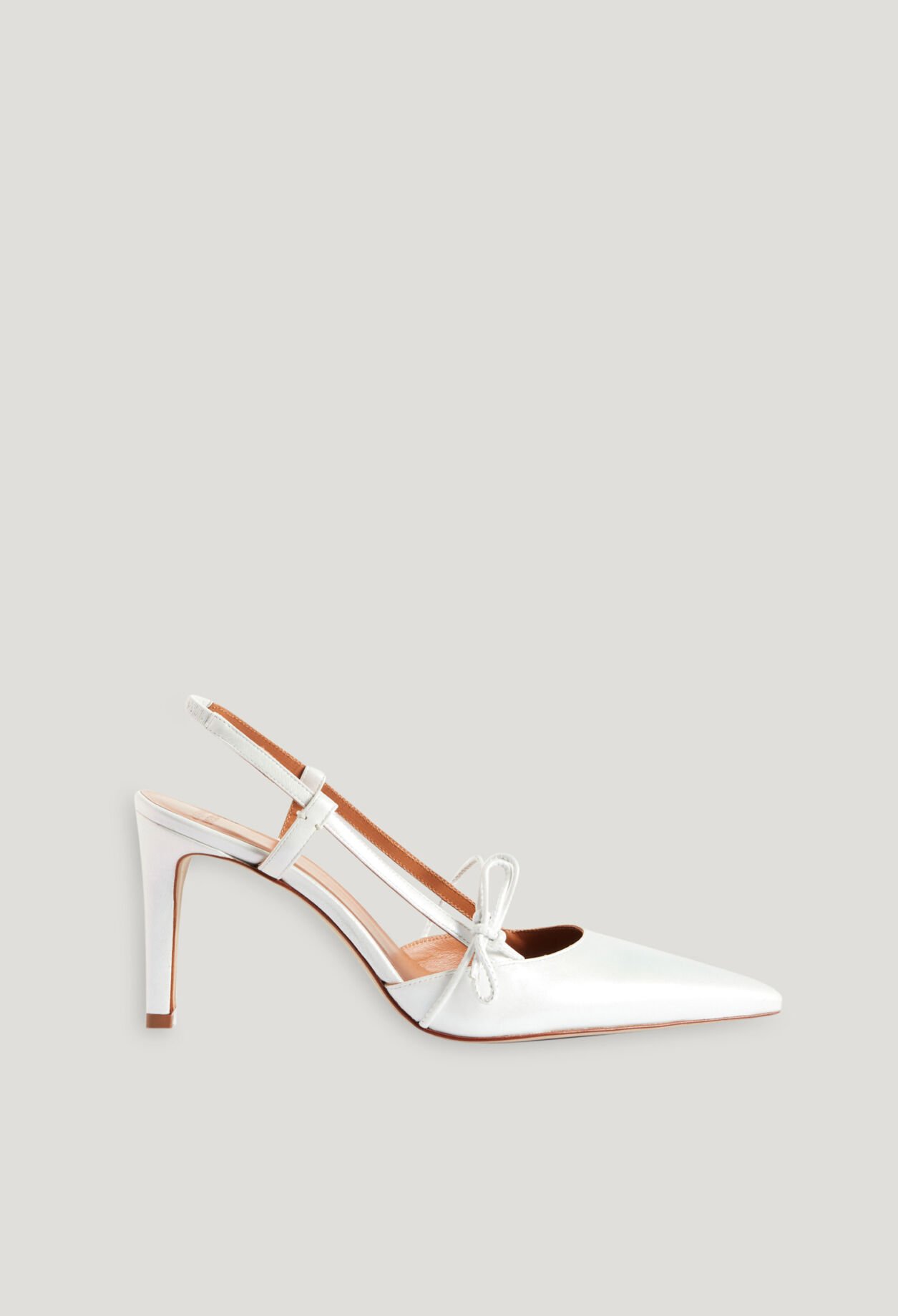 Escarpin cuir nacre