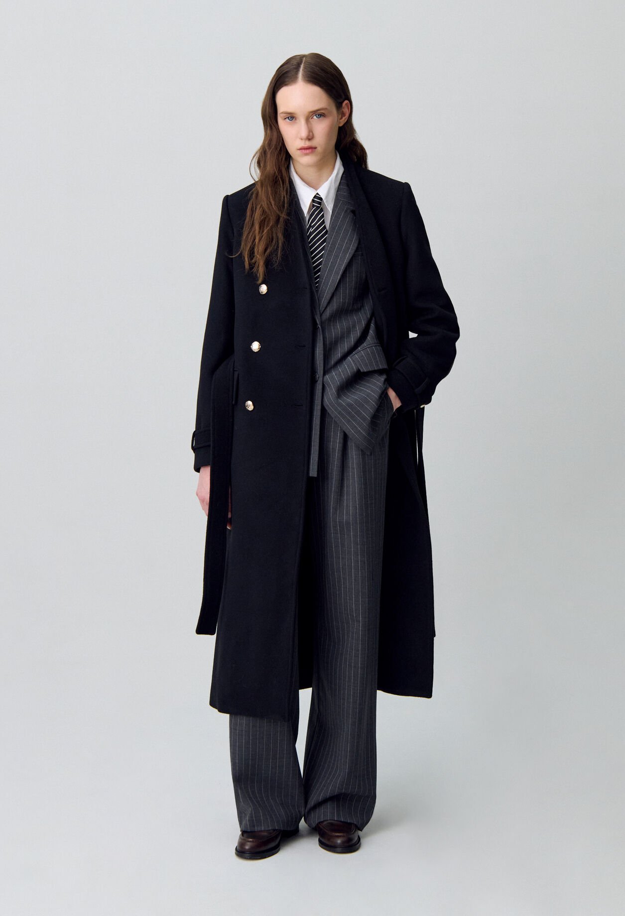 Manteau long croisé