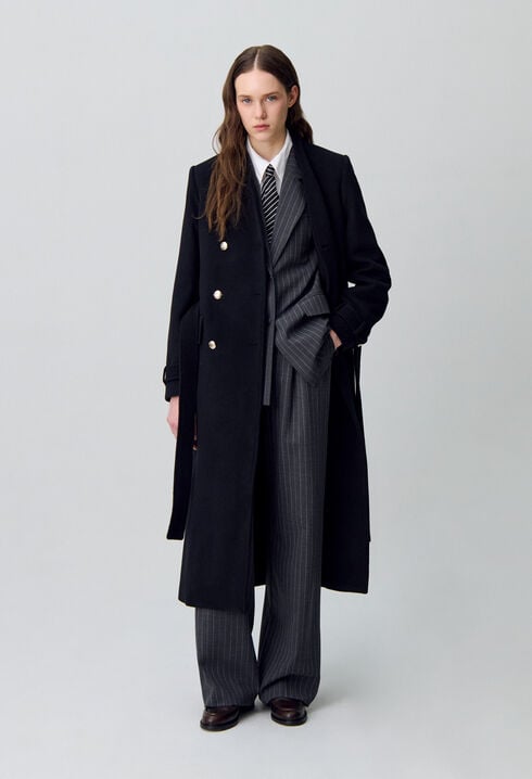 Manteau long croisé