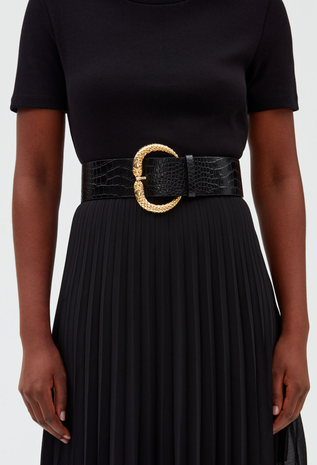 Ceinture noire cuir
