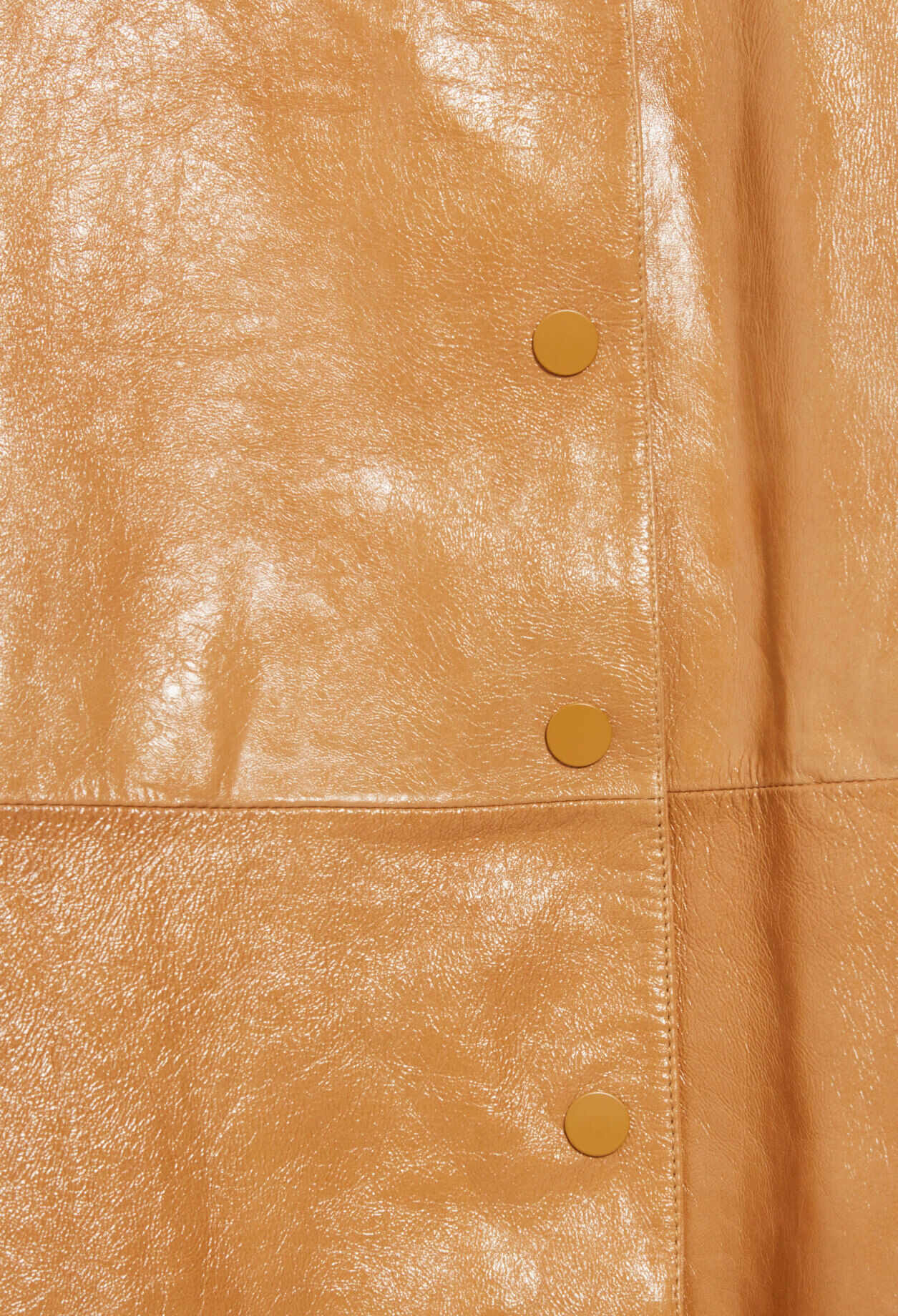 Veste longue cuir jaune ocre