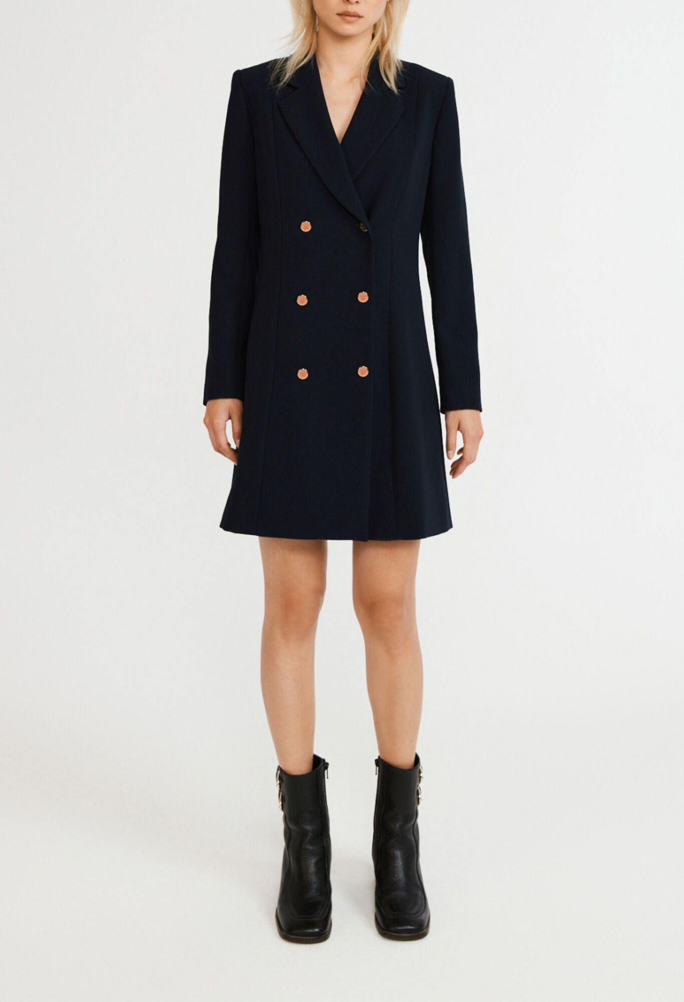 Robe facon veste double boutonnage