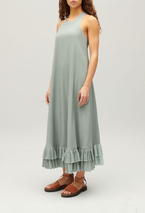 Robe midi volants