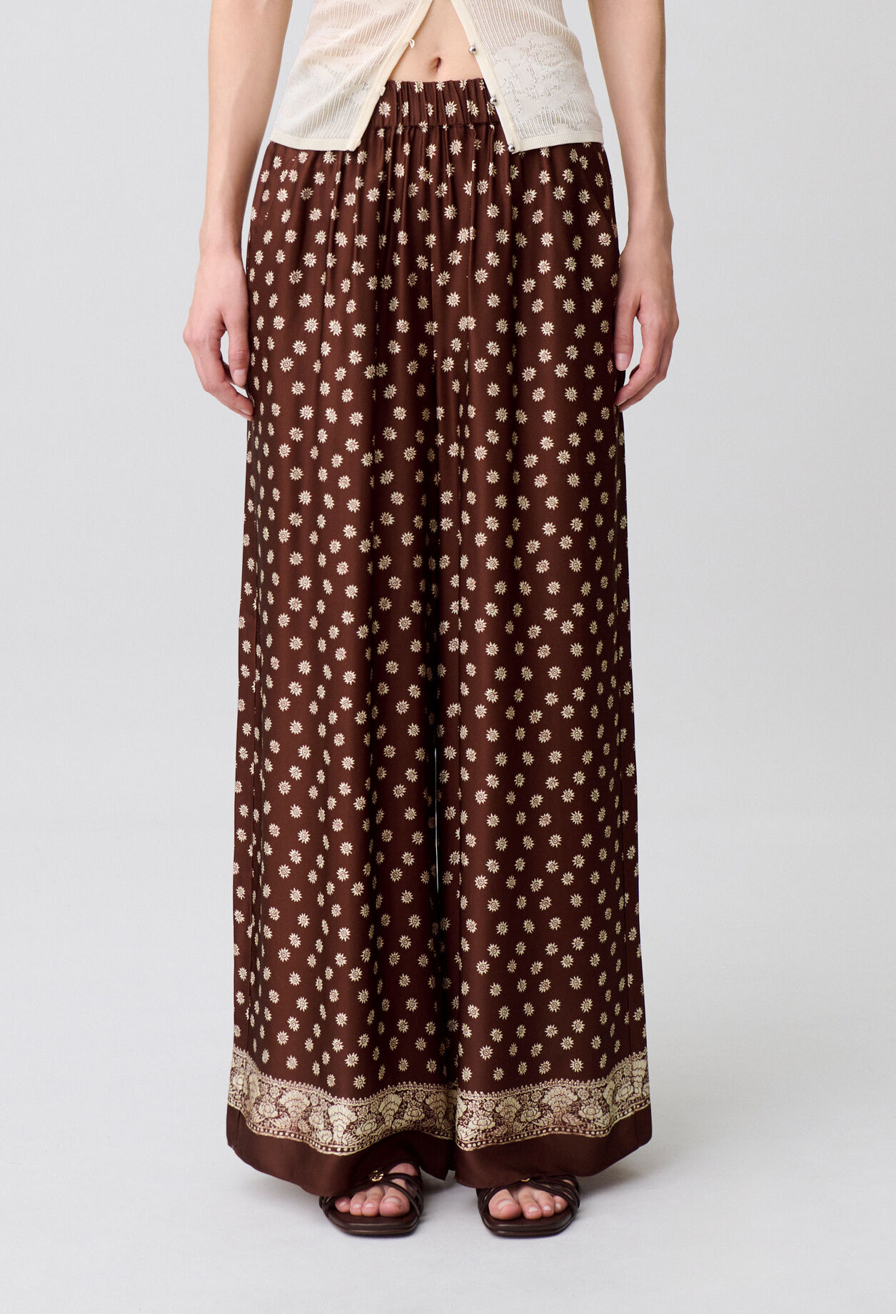 Pantalon fluide imprim&eacute;