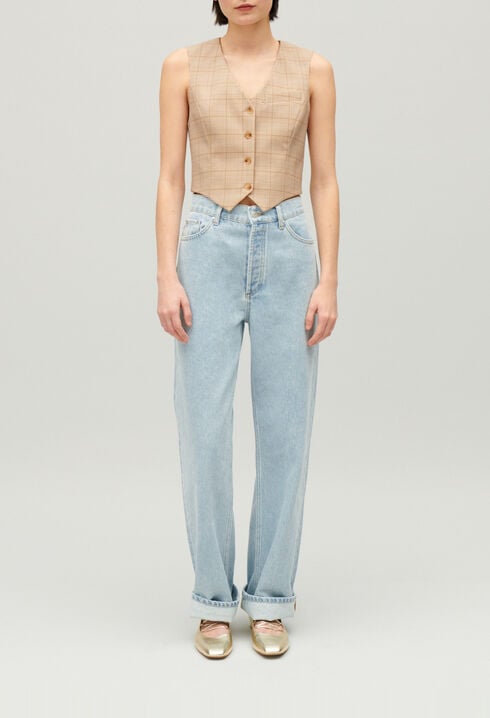 Jean Louis flare bleu délavé