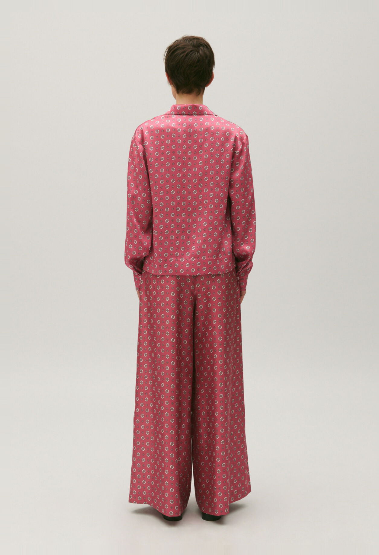Chemise satinée imprimée