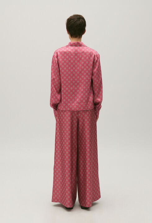 Chemise satinée imprimée
