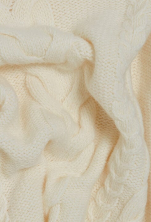 Robe pull courte maille écru