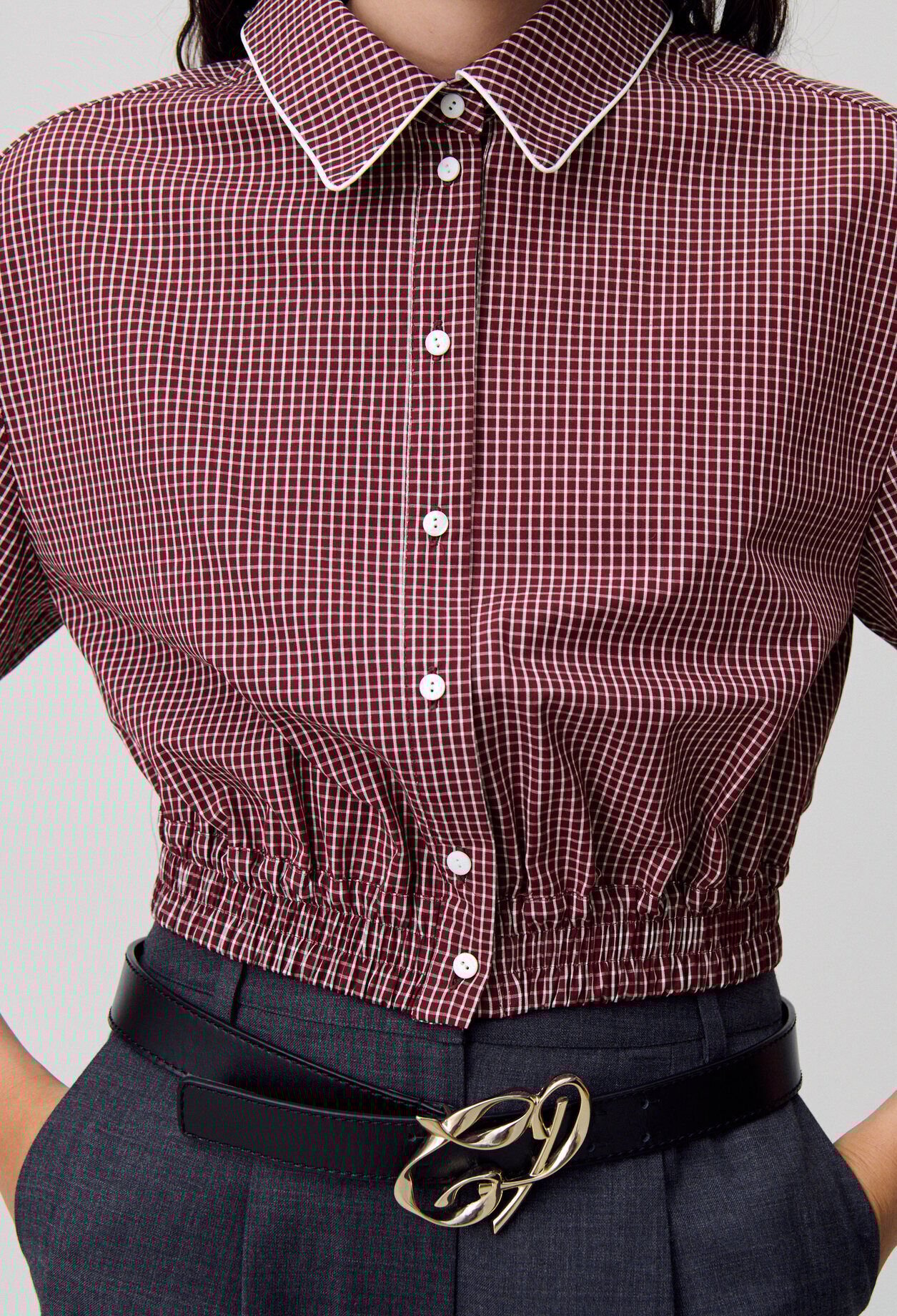 Chemise courte carreaux
