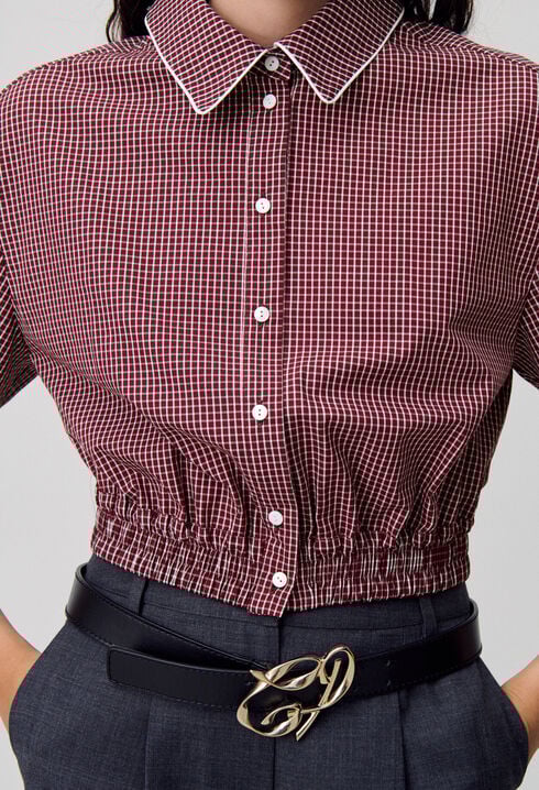 Chemise courte carreaux