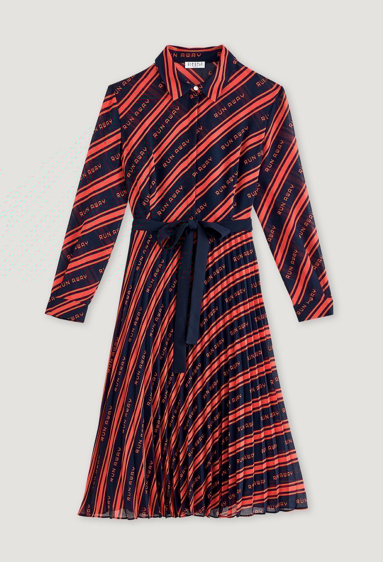 Robe mi-longue plissée