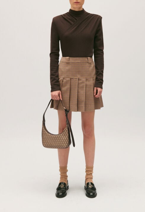 T-shirt laine chocolat