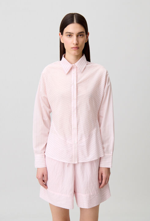 Chemise dos volant&eacute;