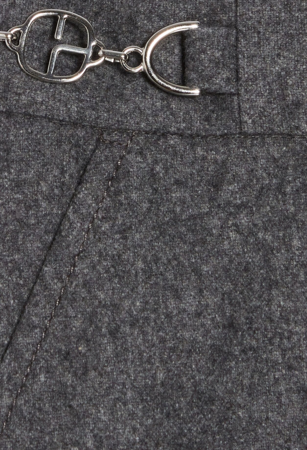 Jupe courte gris chiné