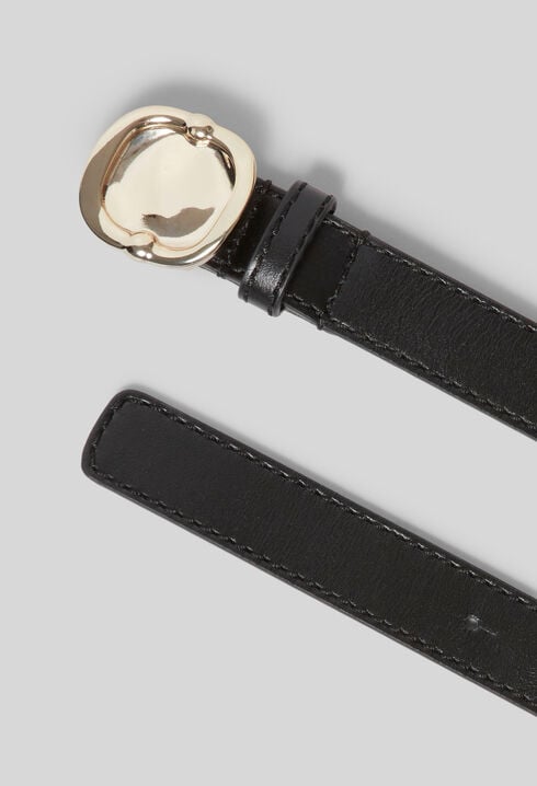 Ceinture cuir boucle dorée