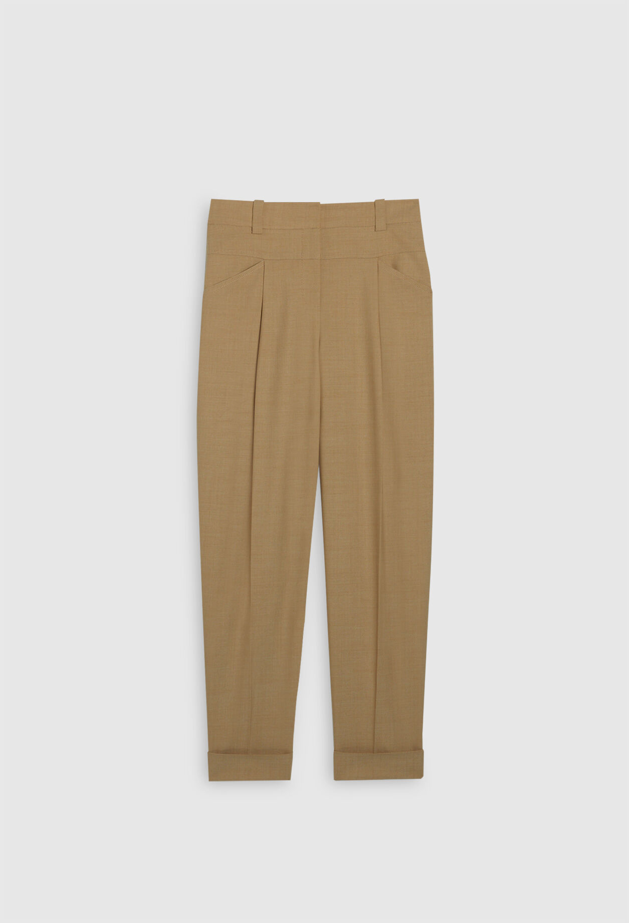 Pantalon à revers laine traçable