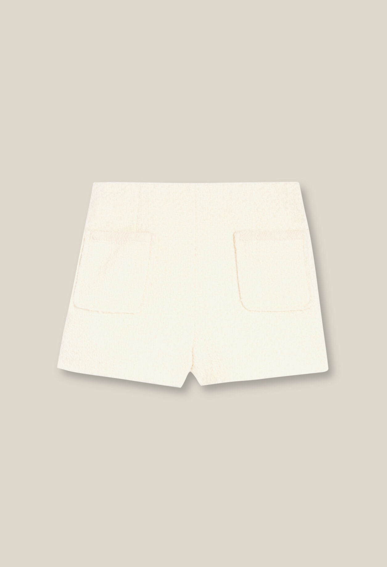 Short en tweed ivoire