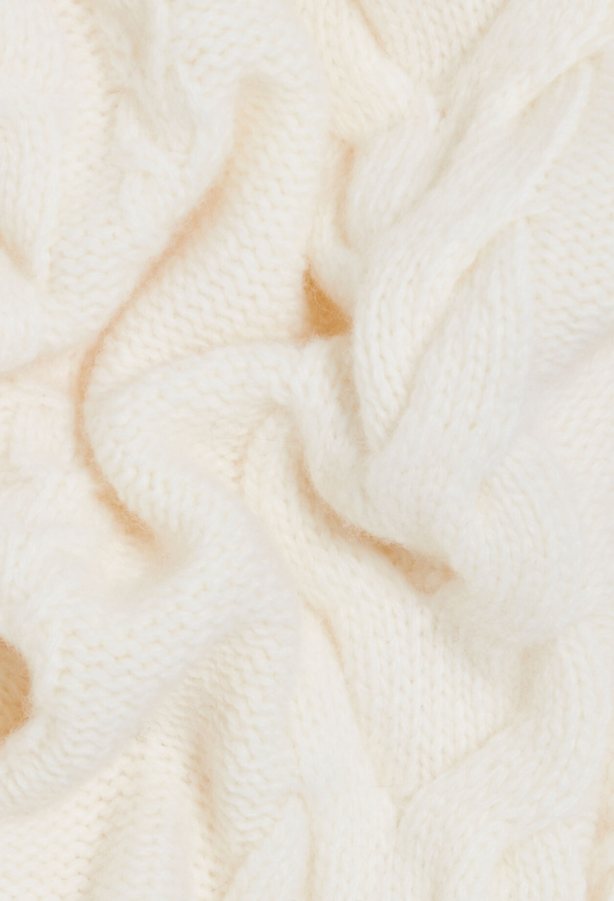 Pull maille torsadée écru