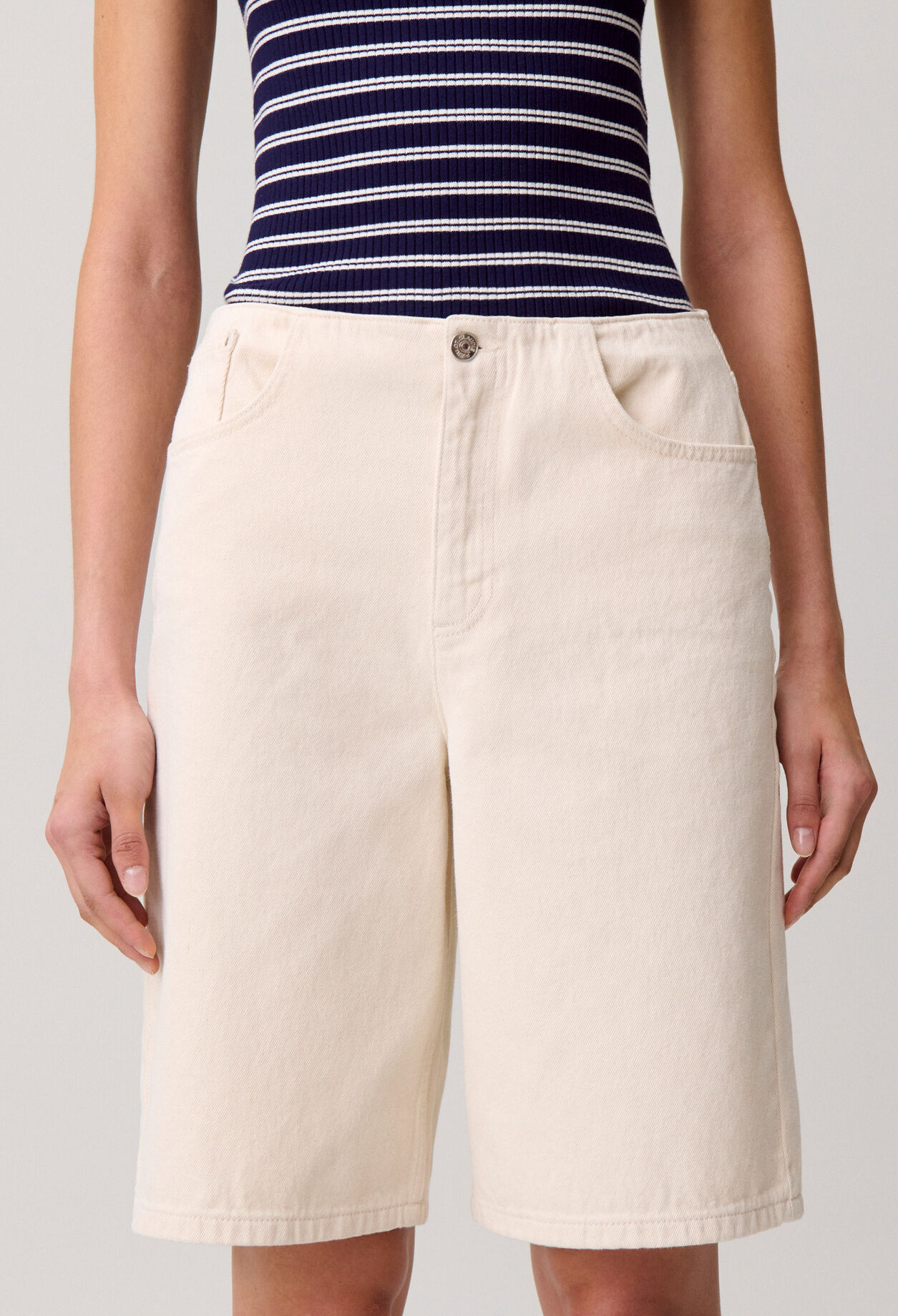 Bermuda denim &eacute;cru