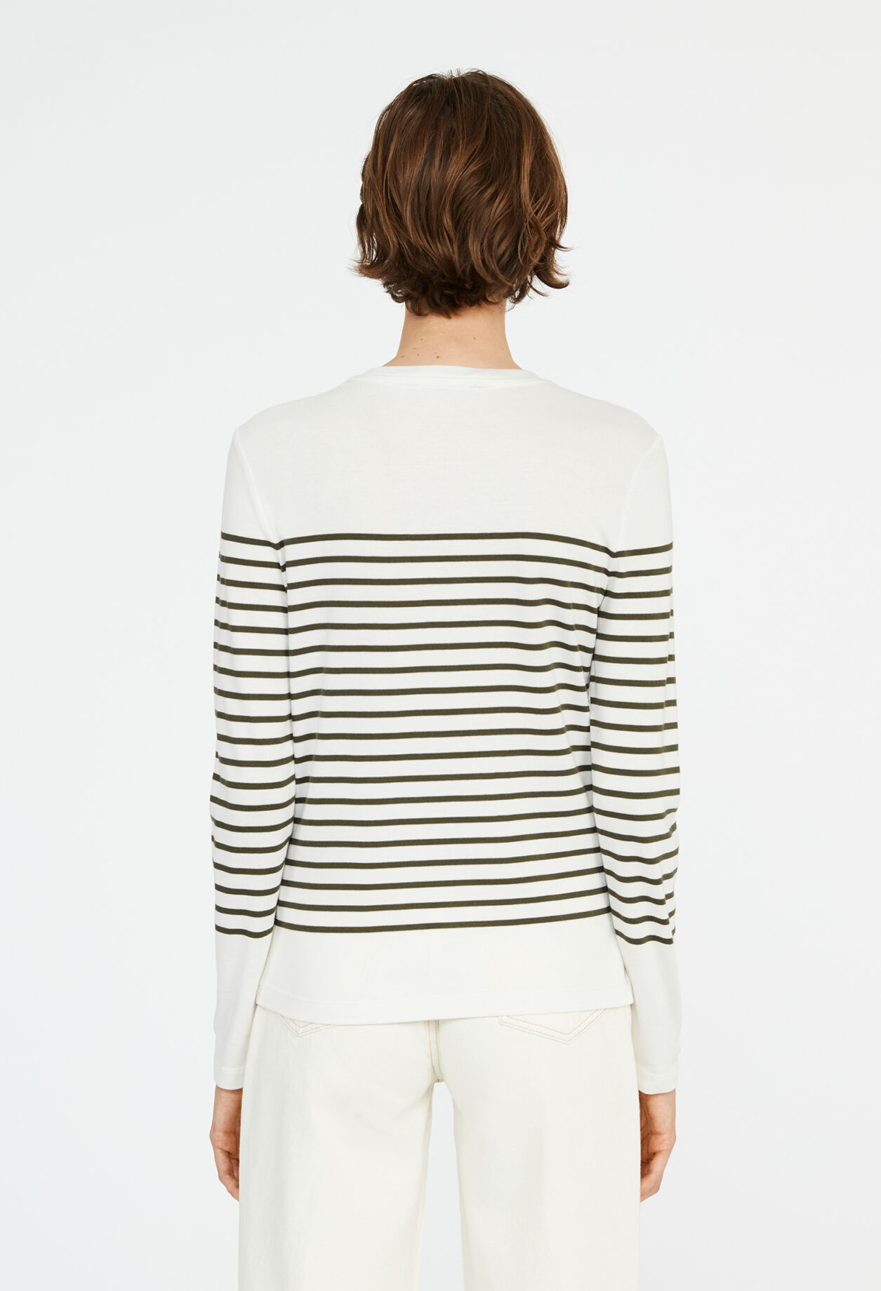 T-shirt marinière à bouton