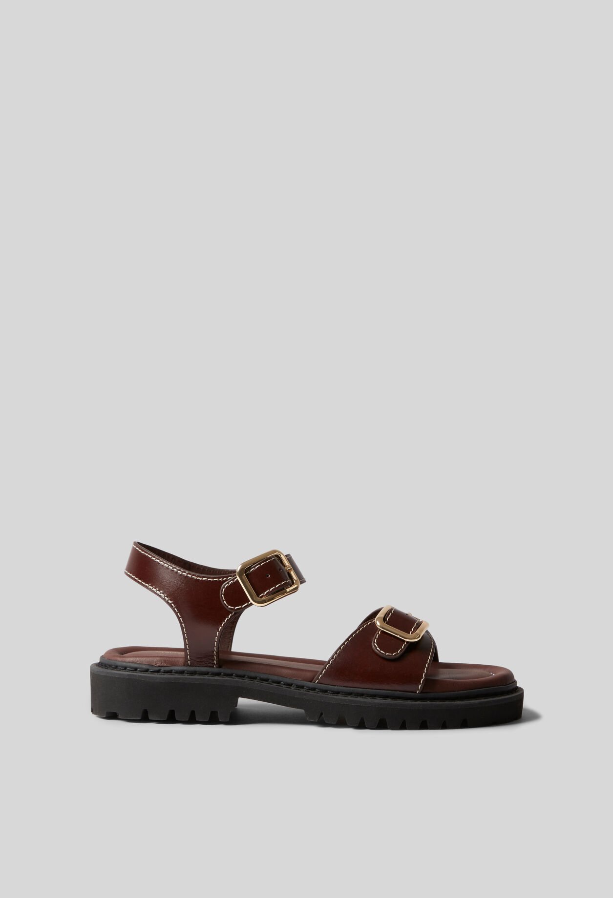Sandales cuir boucles