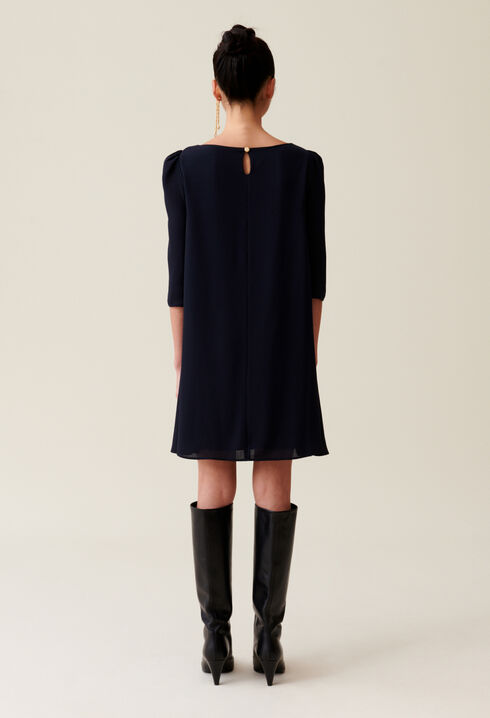 Robe courte Rififi bleu marine
