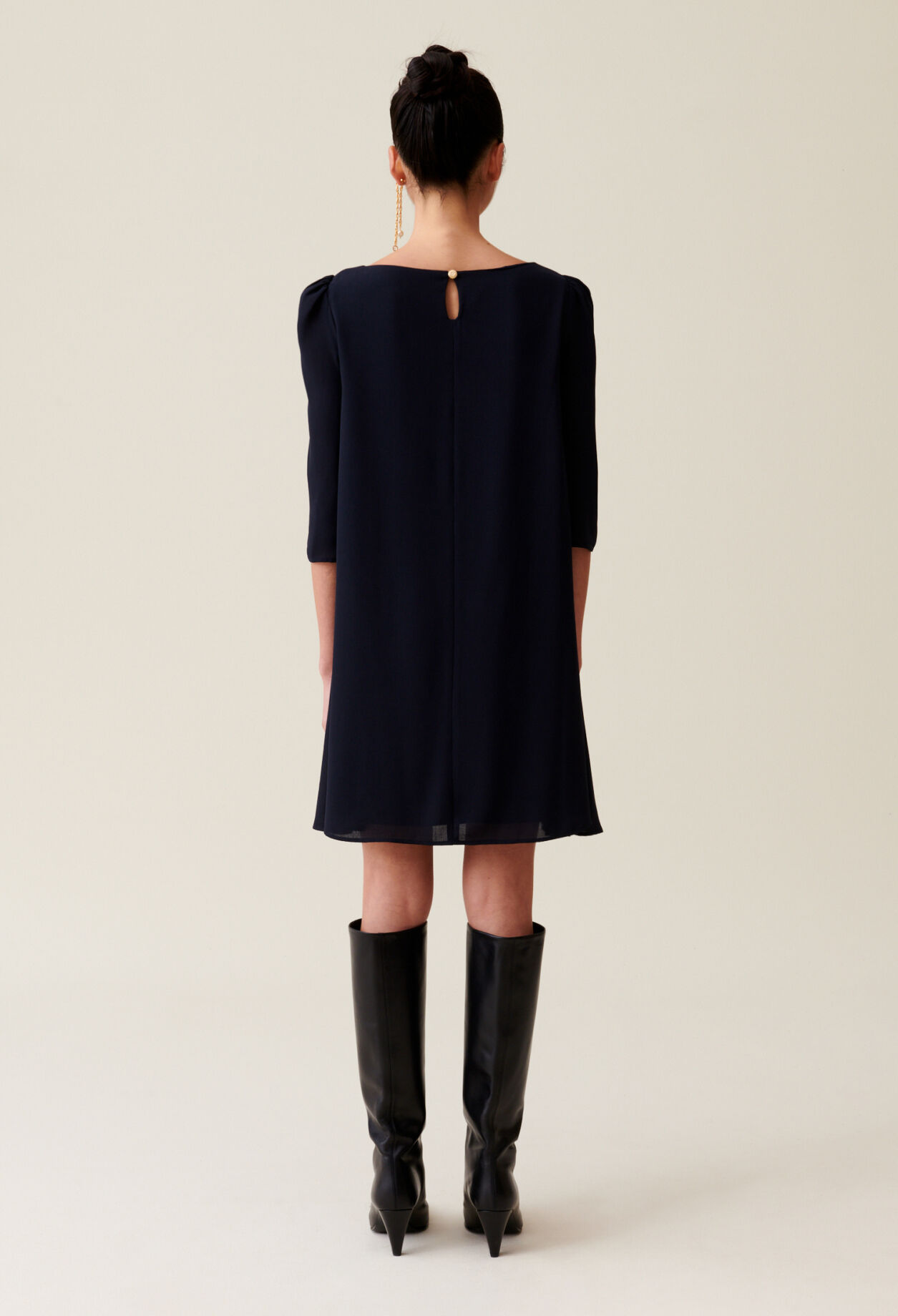 Robe courte Rififi bleu marine