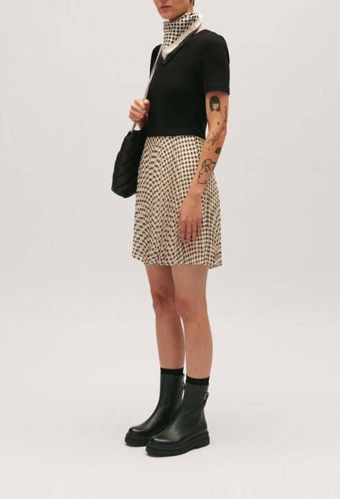 Robe Teli courte bimatière