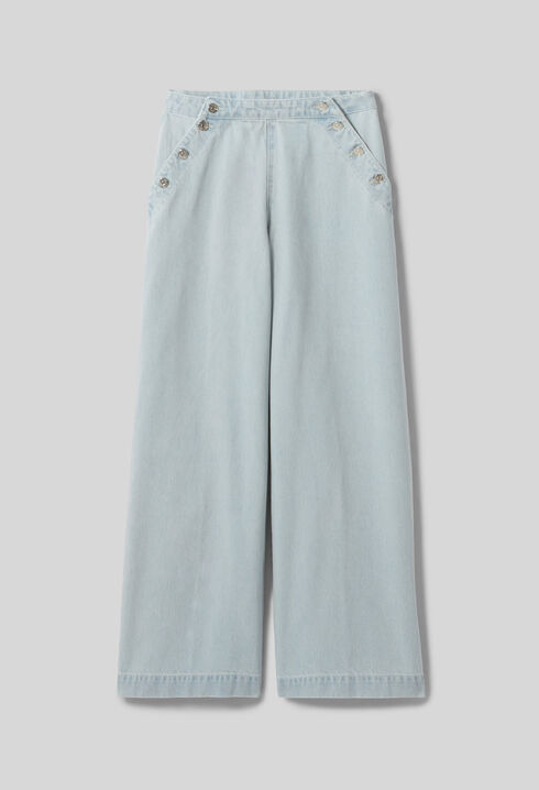 Jean &agrave; pont denim