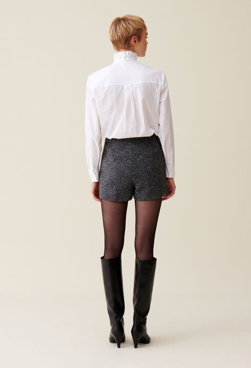 Short tweed gris