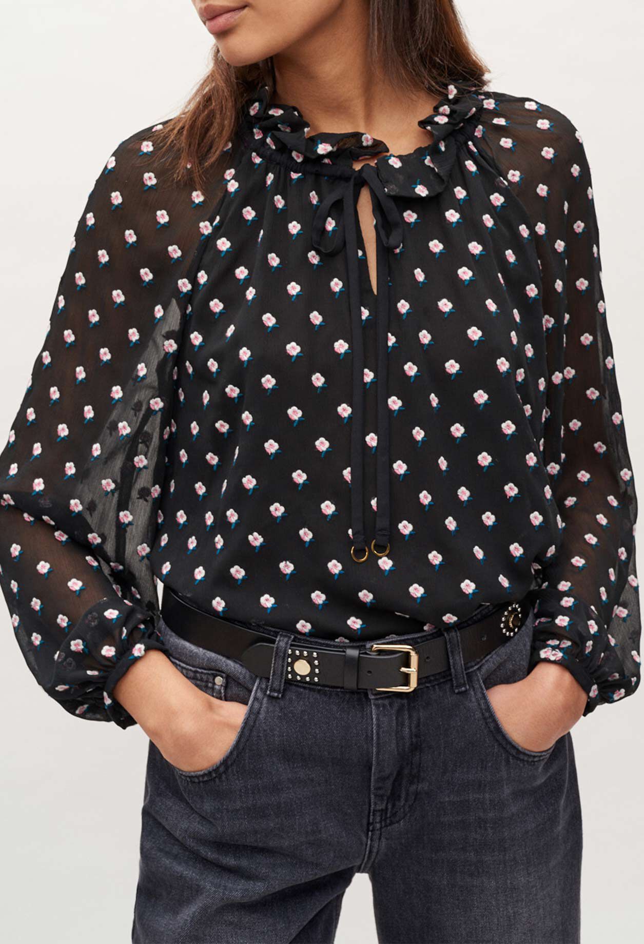 Blouse à imprimé floral