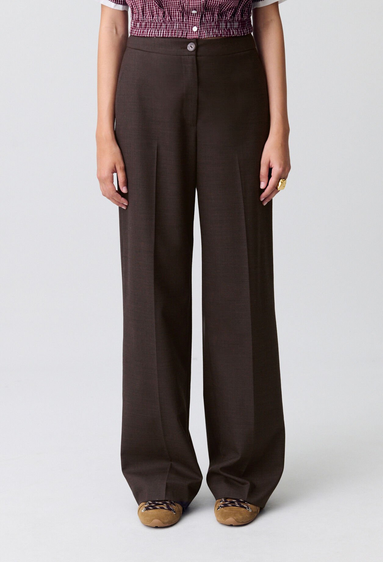 Pantalon droit laine