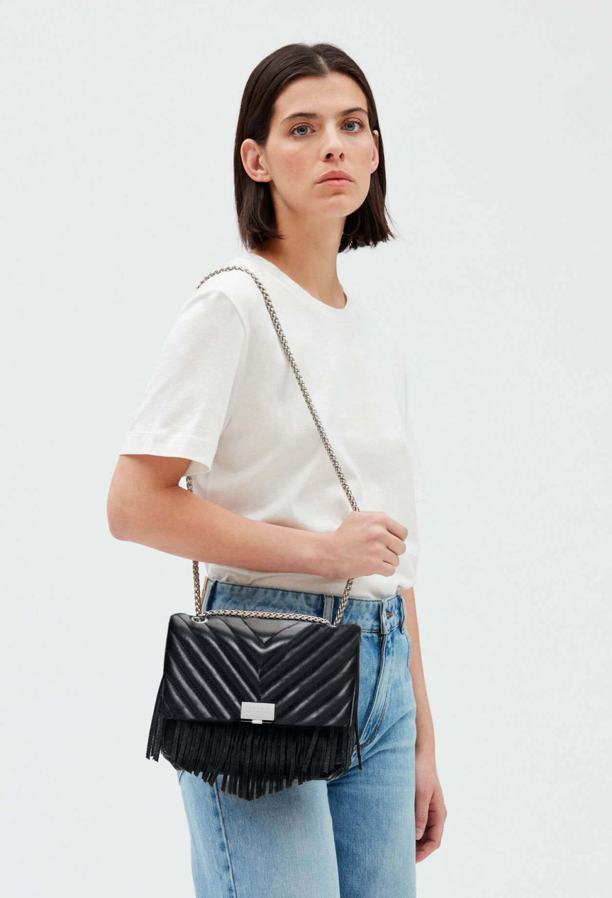 Sac Angela franges cuir