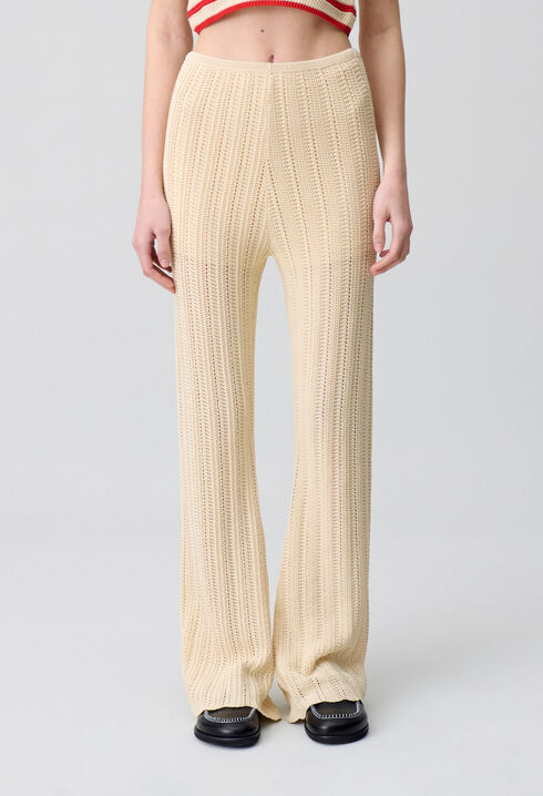 Pantalon fluide crochet