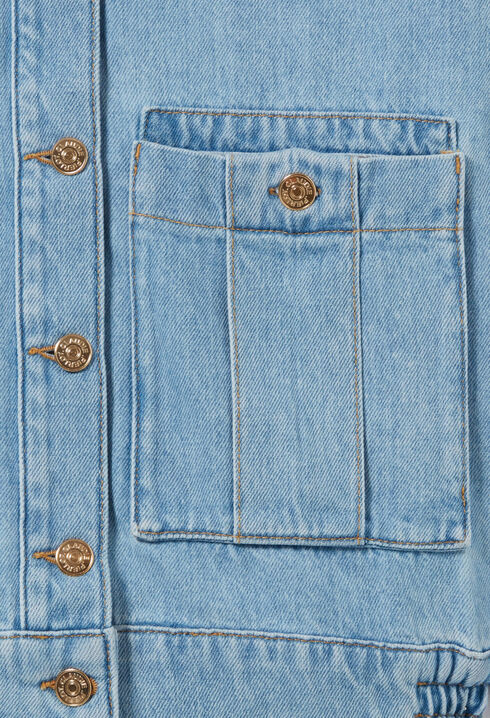 Veste jean denim col large