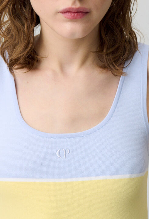Body bicolore maille fine